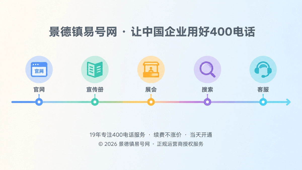 400电话品牌时间轴扁平插画